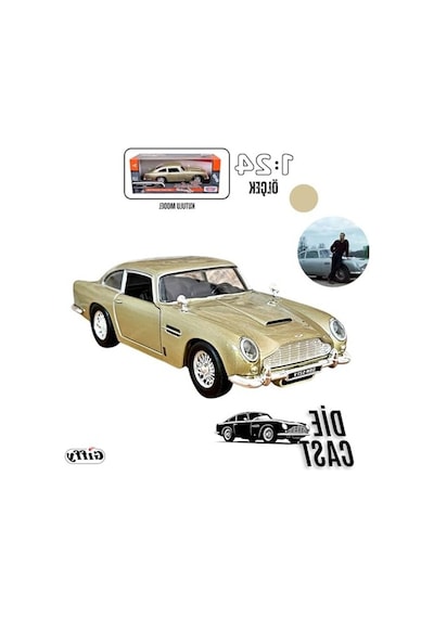 Diecast Metal Aston Martin Db5 Model Araba, 1:24 Ölçek Ve Kutulu Koleksiyon
