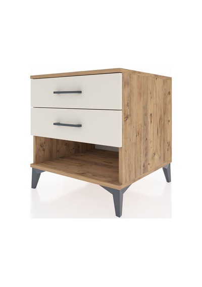 Kronos Komodin 2 Çekmeceli 60x59x64 Çam-aytaşı Çam