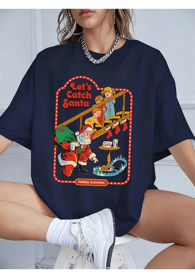 Noıssey Urban Pop Graphic Kadın Tişört Koleksiyonukod 5603 Lacivert