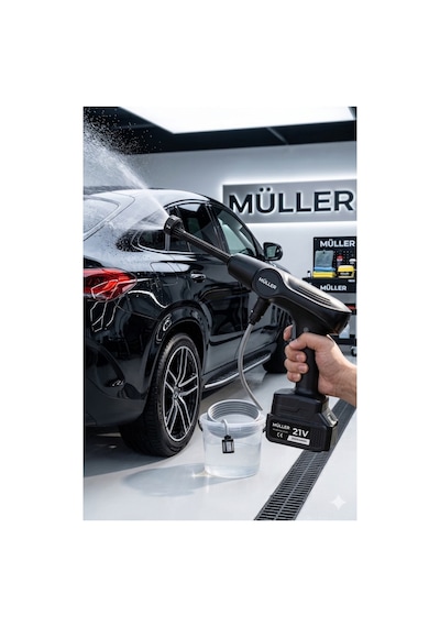 Pro Müller 21 V Kömürsüz Motor Çift Akülü Şarjlı Yüksek Basınçlı Oto Araba Bahçe Yıkama Ve Temizleme Makinesi