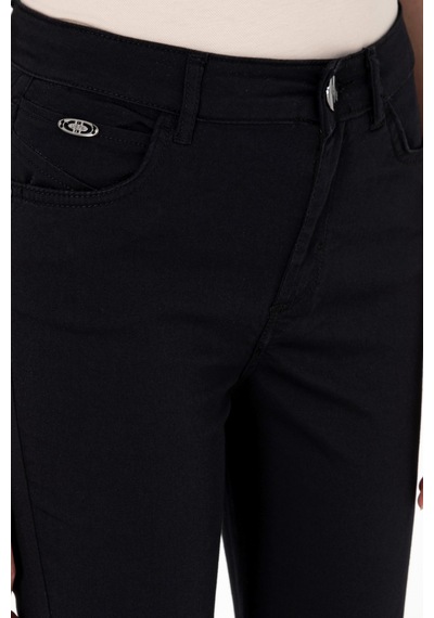 U.S. Polo Assn. Kadın Siyah Toothpick Fit Kanvas Pantolon 50299110-VR046