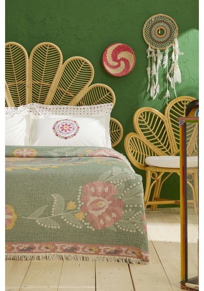 Karaca Home Luneor %100 Pamuk Nish Set Çift Kişilik Pike Takımı Multicolour Çok Renkli