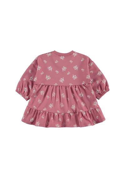 Civil Baby Çiçek Empirme Basic 6-18 Ay Elbise - Pembe GÜL KURUSU