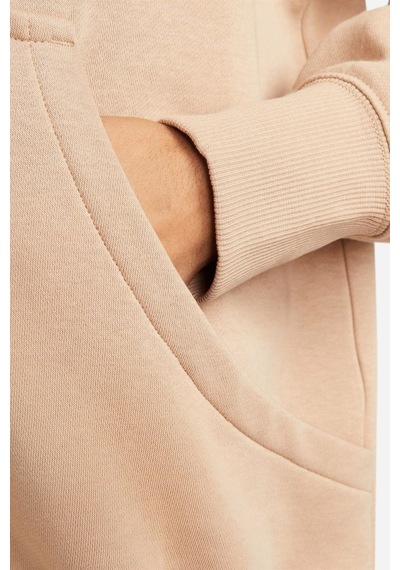 Nike Sportswear Phoenix Fleece Oversized Hoodie Full Zip Bol Kesim Kapüşonlu Kadın Sweatshirt Bej Bej