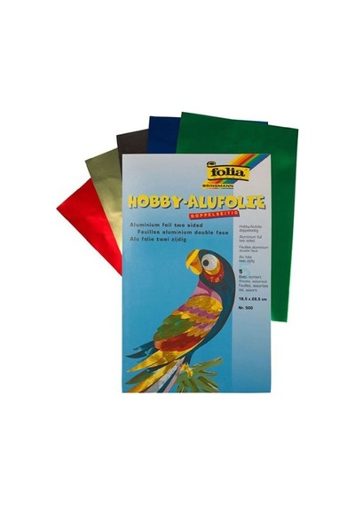 Folia Alüminyum Folyo Çift Taraflı Sıvama Kart 5 Renk 500