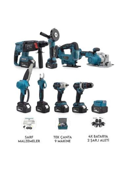 Branzeg BRZ-9S4 Süper 36V 9'lu Şarjlı Set