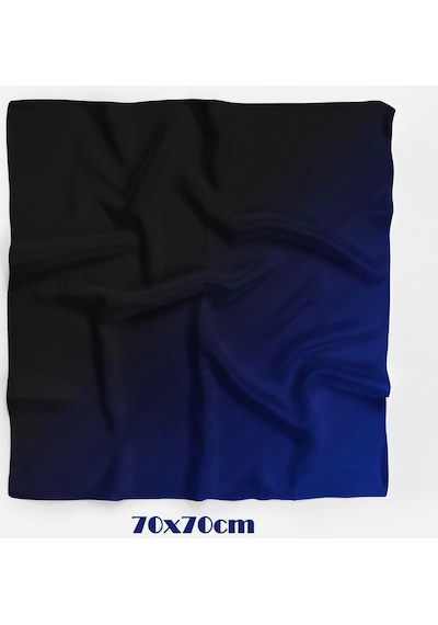 Nüans Desen 70 70cm Bandana/fular Siyah - Saks
