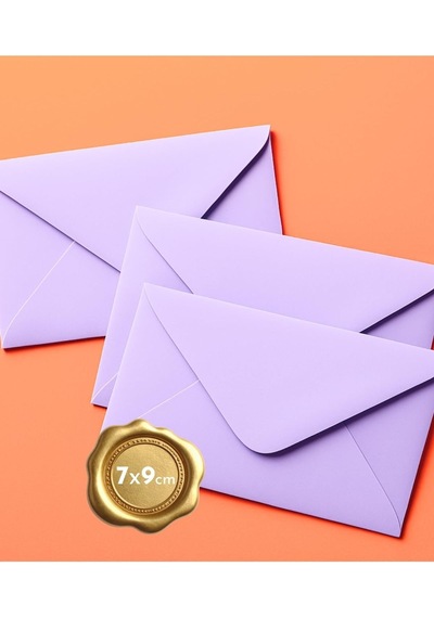 30 Adet Karışık Pastel Renkli Minik Zarf Seti 7x9