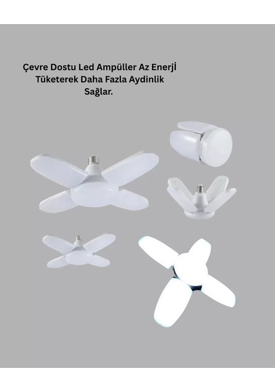 Hepsi Enerji Tasarruflu Led Ampül 60 Watt 4 Kollu Beyaz Işık Yeni Nesil Najmaddin Diğer