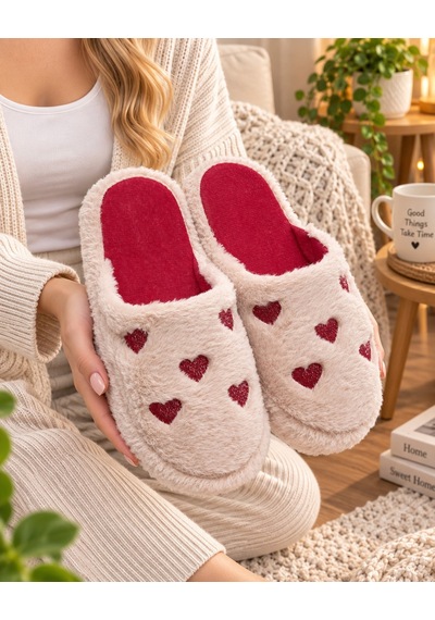 Modafrato Lovely Model Kadın Ev Terliği - Sıcak Tutan Pofuduk Terlik Ses Yapmaz Taban Pudra Modafrato Lovely Model Kadın Ev Terliği - Sıcak Tutan Pofuduk Terlik Ses Yapmaz Taban Pudra