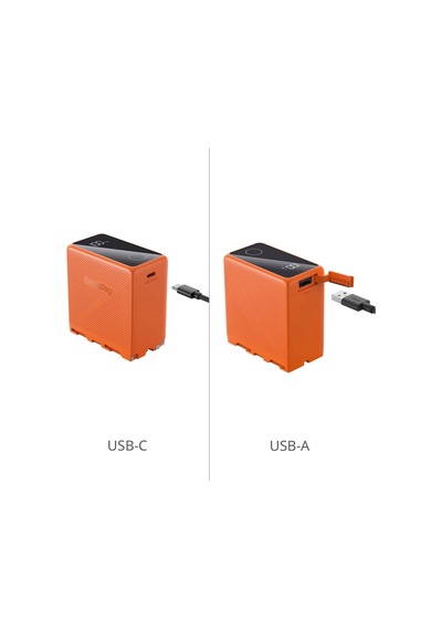 Smallrig 4576 Np-f970 Usb-c Şarj Edilebilir Kamera Pili Turuncu