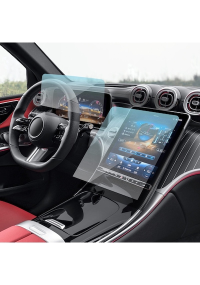 Mercedes Glc 2023-2025 Uyumlu Dijital Gösterge Ve 11.9 İnç Navigasyon 9h Nano Ekran Koruyucu 2'li Set