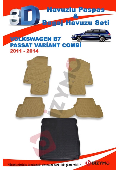 Volkwagen B7 Variant Combi Stw 2011-2014 Bej Paspas + Bagaj Havuz
