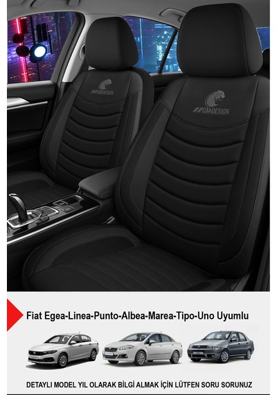 Panther Serisi Keten Kumaş Oto Koltuk Kılıfı Fiat Egea-linea-punto-albea-marea-tipo-uno Uyumlu