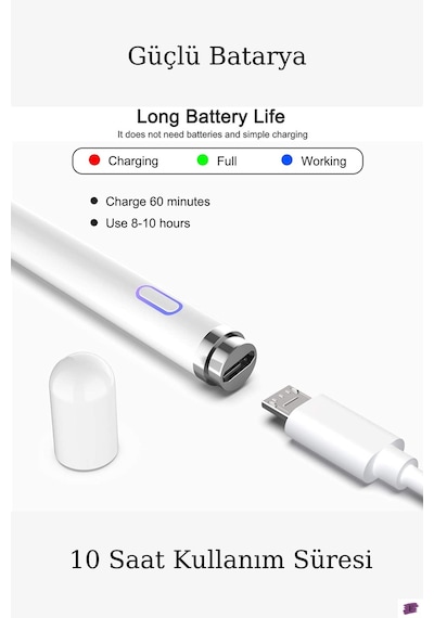 Apple Uyumlu iPad Pro 11 2018 Dokunmatik Ekran Yazı ve Çizim Kalemi