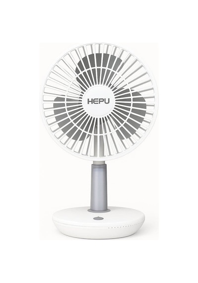Hepu Hp-f880 Masaüstü Işıklı Kablosuz Fan 4000mah 2x2000mah Batarya, Led Gece Lambası