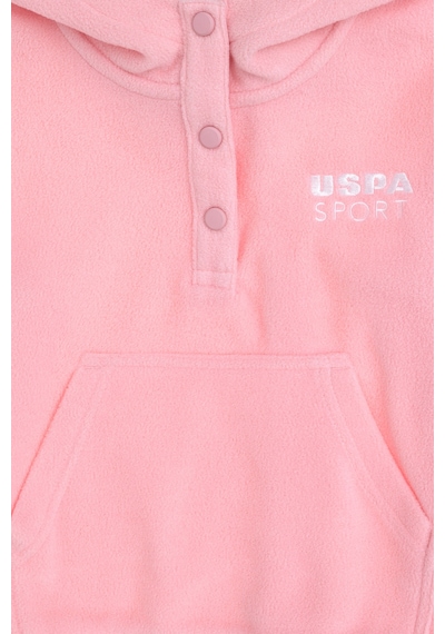 U.S. Polo Assn. Kız Çocuk Pudra Kapüşonlu Sweatshirt 50291467-VR042