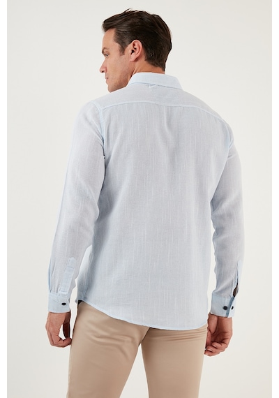 Buratti % 100 Pamuklu Slim Fit Uzun Kollu Erkek Gömlek Cf21S111498 Mavi Buratti % 100 Pamuklu Slim Fit Uzun Kollu Erkek Gömlek Cf21S111498 Mavi