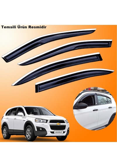 Chevrolet Captiva Mügen Cam Rüzgarlığı Abs Krom Nikelajlı Cam Rüzgarlığı 2007-2015 Arası 4 Lü Set