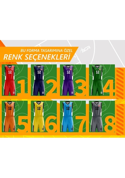 Acr Giyim Kişiye Özel Basketbol Forması - Dizayn : Klasik