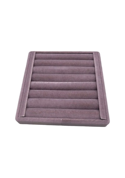 Yerli Üretim Süet Kumaş Lila Renk 15 Cm / 15 Cm Yüzük Sergileme Standı Çok Renkli