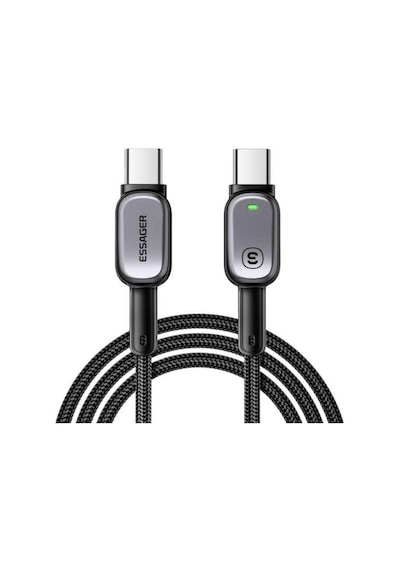 Essager Type-c To Type-c Kablo 2 Metre Pd 100w Hızlı Şarj Ve Data Transfer, Akıllı Akım Ve Pil Korumalı Kablo
