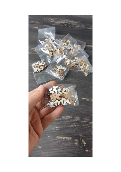 Ahşap Kelebek Mini Boy 1 Cm 20 Adet