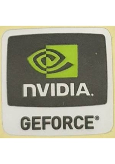 OEM Nvidia Geforce Sticker Etiket Yuvarlak Kenarlı D115