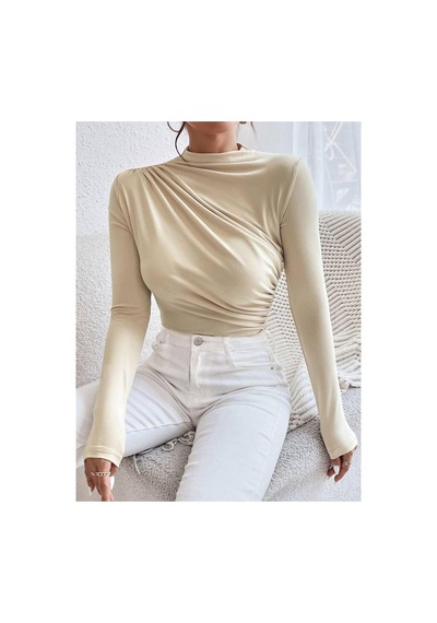 Unika Boutique Büzgülü Bluz Bej