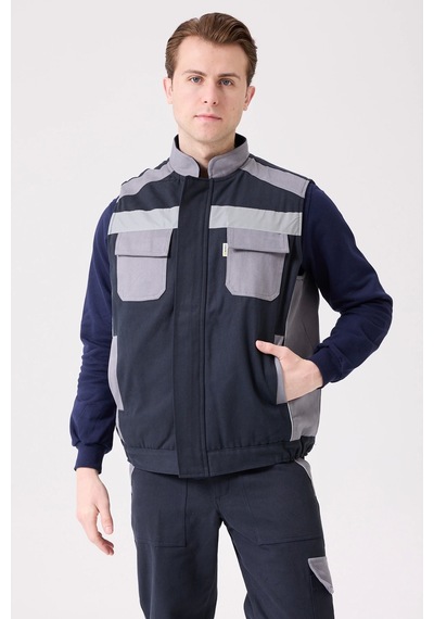 Urtica Kışlık İş Ve Outdoor Yelek Lacivert-Gri