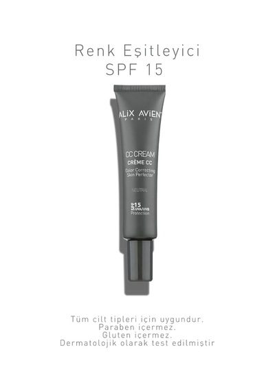 Alıx Avıen Cc Krem Renk Düzenleyici Nötr - Cc Cream Neutral Spf 15 Uvb/uva - 40 Ml Sku: Smg8690010441478
