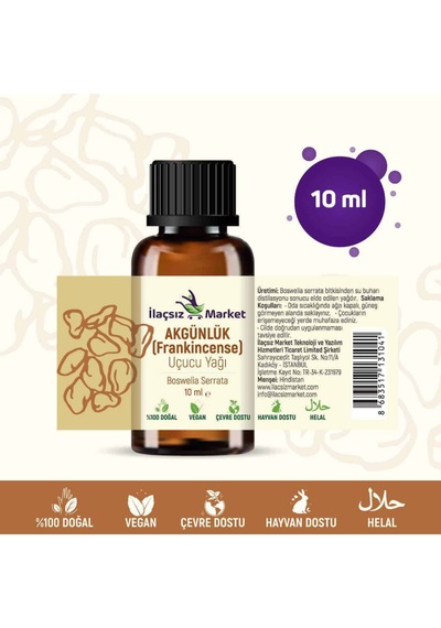 Akgünlük Yağı Frankincense Yağı / 10 Ml