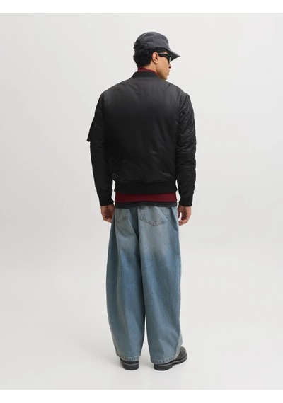 Jack & Jones Jack&jones Jcotrace Erkek Bomber Ceket 12301762 Siyah