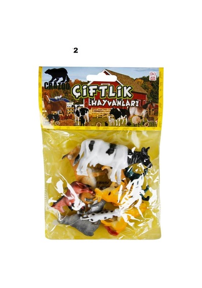 Çiftlik Hayvanları Poşetli Hayvan Oyun Seti