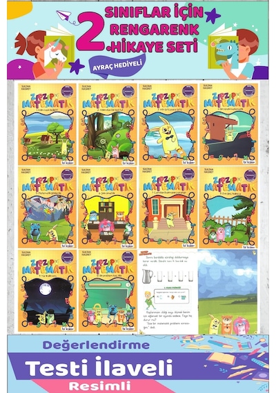 2.sınıf Okumayı Sevdiren Matematik Hikayeleri 10 Kitap 32 Sayfa