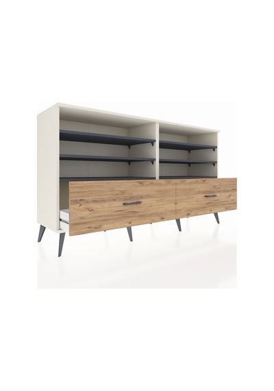 Hyperion Konsol 6 Raflı 2 Çekmeceli 176x44x99 Aytaşı-antrasit/ça Aytaşı-antrasit/çam Hyperion Konsol 6 Raflı 2 Çekmeceli 176x44x99 Aytaşı-antrasit/ça Aytaşı-antrasit/çam
