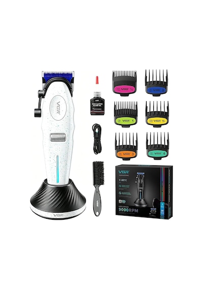 Şarjlı Tıraş Makinesi V-887c - 9000 Rpm 240 Dakika Dlc Seramik Bıçak - Beyaz