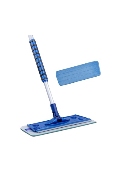 Mikrofiber Tekli Mop Set - Yalnızca Kuru Bez Dahil 1 Adet , Islak Bez İçermez, 90-156 Cm Teleskopik Alüminyum Sap, 360 Derece Dönen Cırtlı Başlık, Toz Alma Ve Kuru Silme İçin