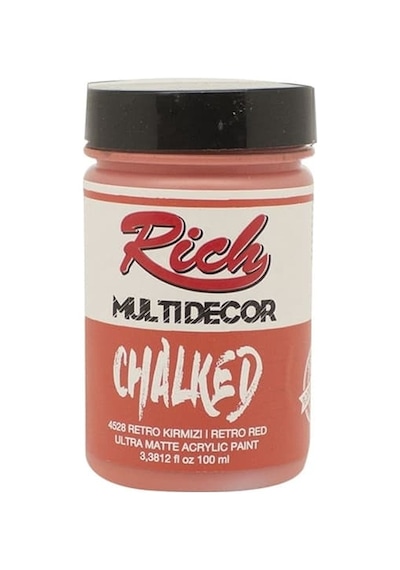 Rich Multidecor Chalked Akrilik Boya - 100Cc - Retro Kırmızı - N: