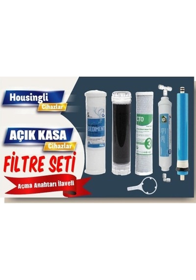 Sulook Açık Kasa Su Arıtma Cihazı Filtre Bakım Seti Standart Membranlı