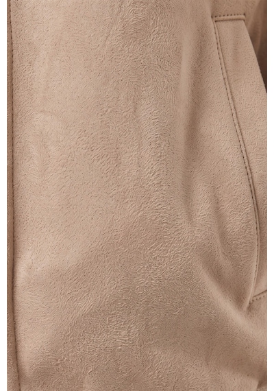 Rizzup Erkek Slim Fit Likralı Bej Süet Ceket Kırışmayan Ütü Gerektirmeyen Mevsimlik Mont 2504334