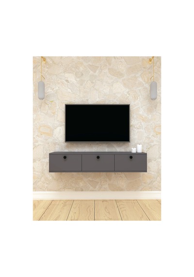 Salkım 150 Cm Duvara Monte Tv Ünitesi Tv Sehpası Antrasit-antrasit Antrasit