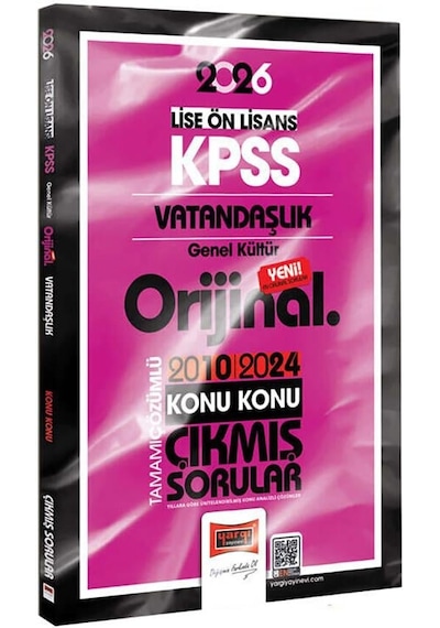 Yargı 2026 Kpss Lise Ön Lisans Vatandaşlık Orijinal 2010-2024 Konu Konu Çıkmış Sorular