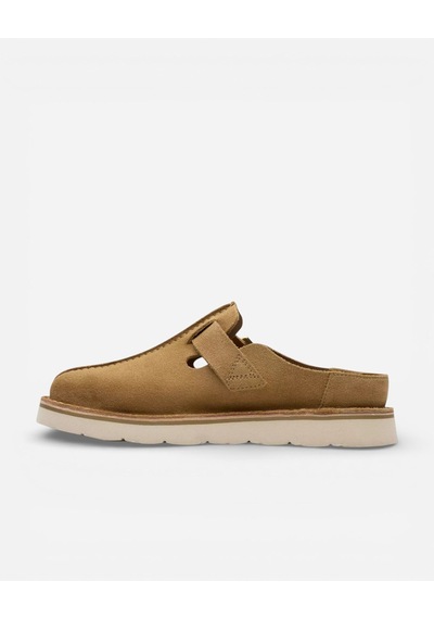 Clarks Solsbury Mule. Dark Sand Suede Kadın Bej Terlik 26184168