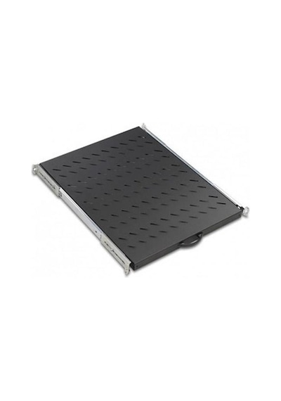 Ager Dikili Tip 19" 1u D600mm İçin Hareketli Siyah Raf Modülü Ağır Hizmet Tipi Aa-hrr60-a-s1