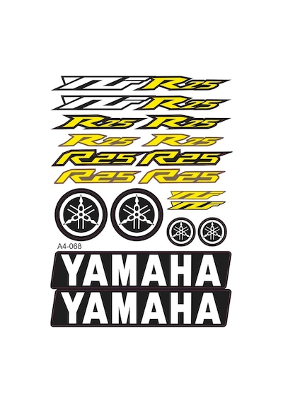 Yamaha Yzf R25 Sticker Yazı Seti Sarı