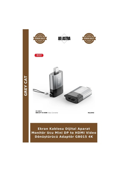 Ekran Kablosu Dijital Aparat Monitör Ucu Mini Dp To Hdmı Video Dönüştürücü Adaptör Gb015 4k