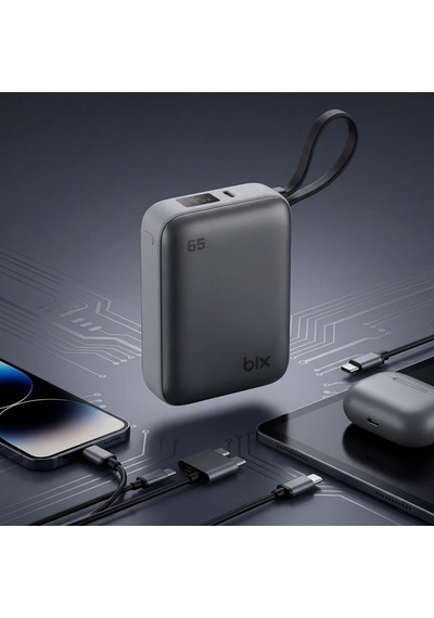 Pb120 20000mah Pd 65w Cep Boyu Kompakt Tasarımlı Dijital Göstergeli Powerbank Taşınabilir Süper Hızlı Şarj Cihazı Gri