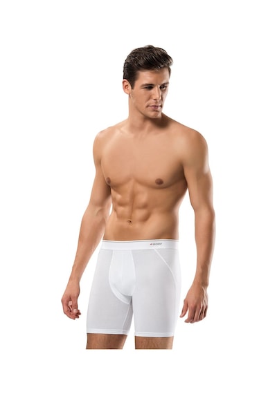 Erdem Beyaz Pamuk Elastan Uzun Boxer 1470 Beyaz
