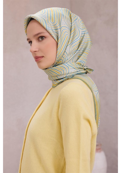 Belli İpek Eşarp - 4209-01 Yeşil Twill